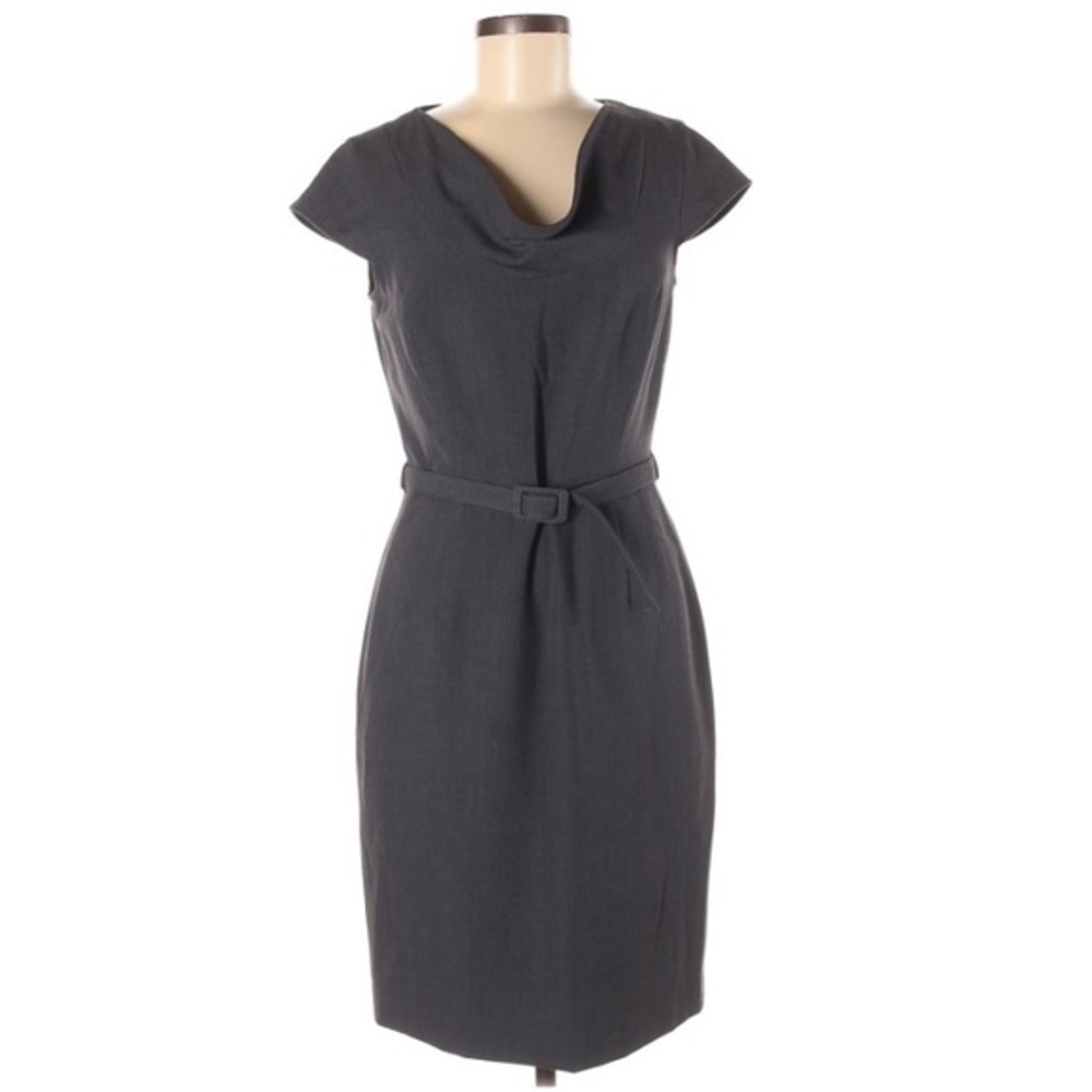Calvin Klein 8 grey scoop neck short sleeve dress